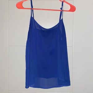 Deep Blue Sheer Silky Tank